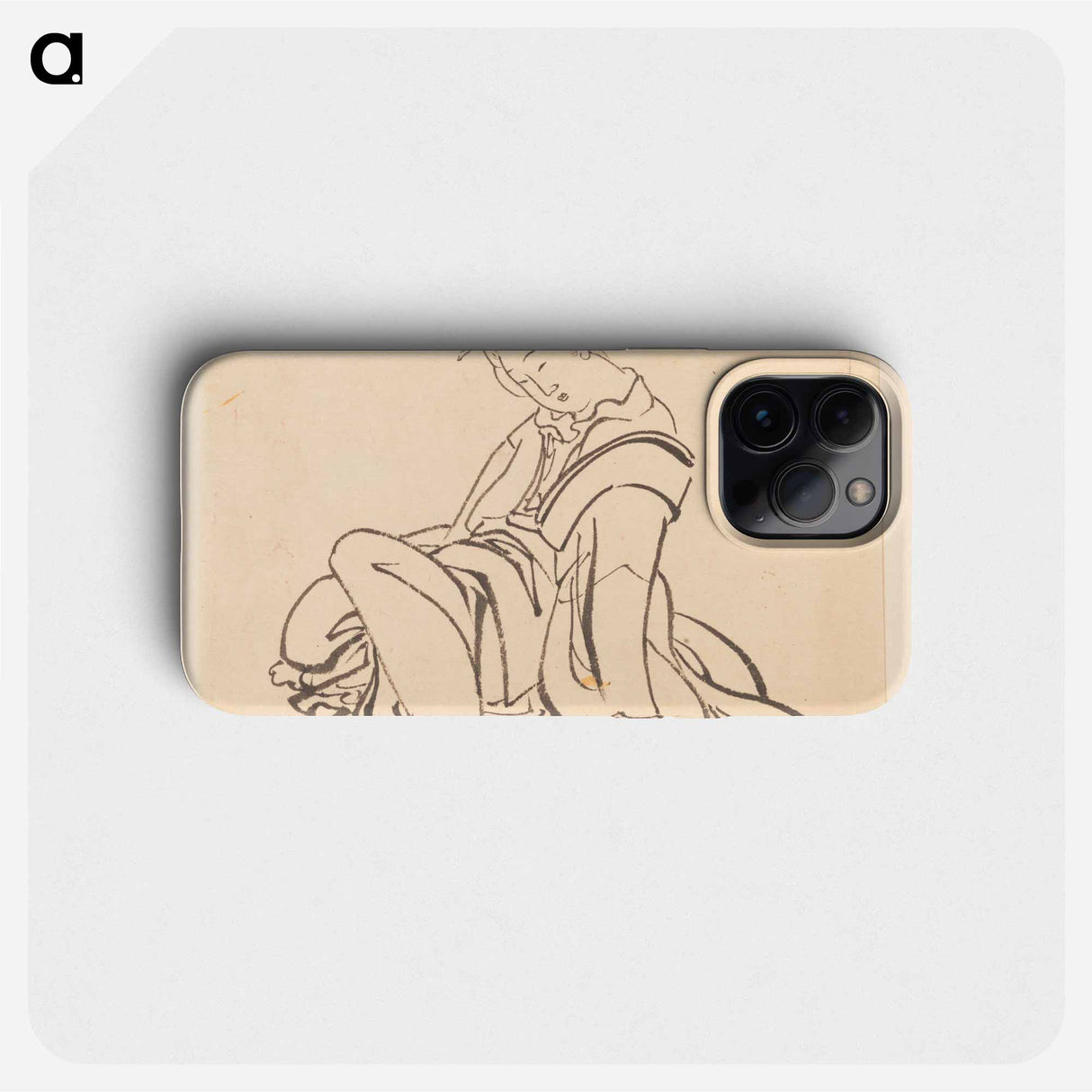 Seated Woman - 葛飾 北斎 Phone Case.