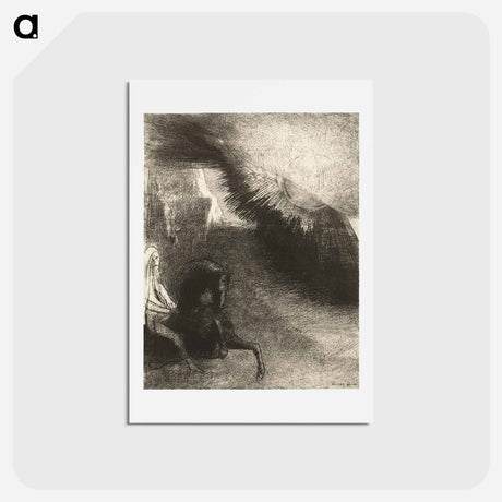 アートポストカード-Pilgrim of the Sublunary World - オディロン ルドン Postcard.