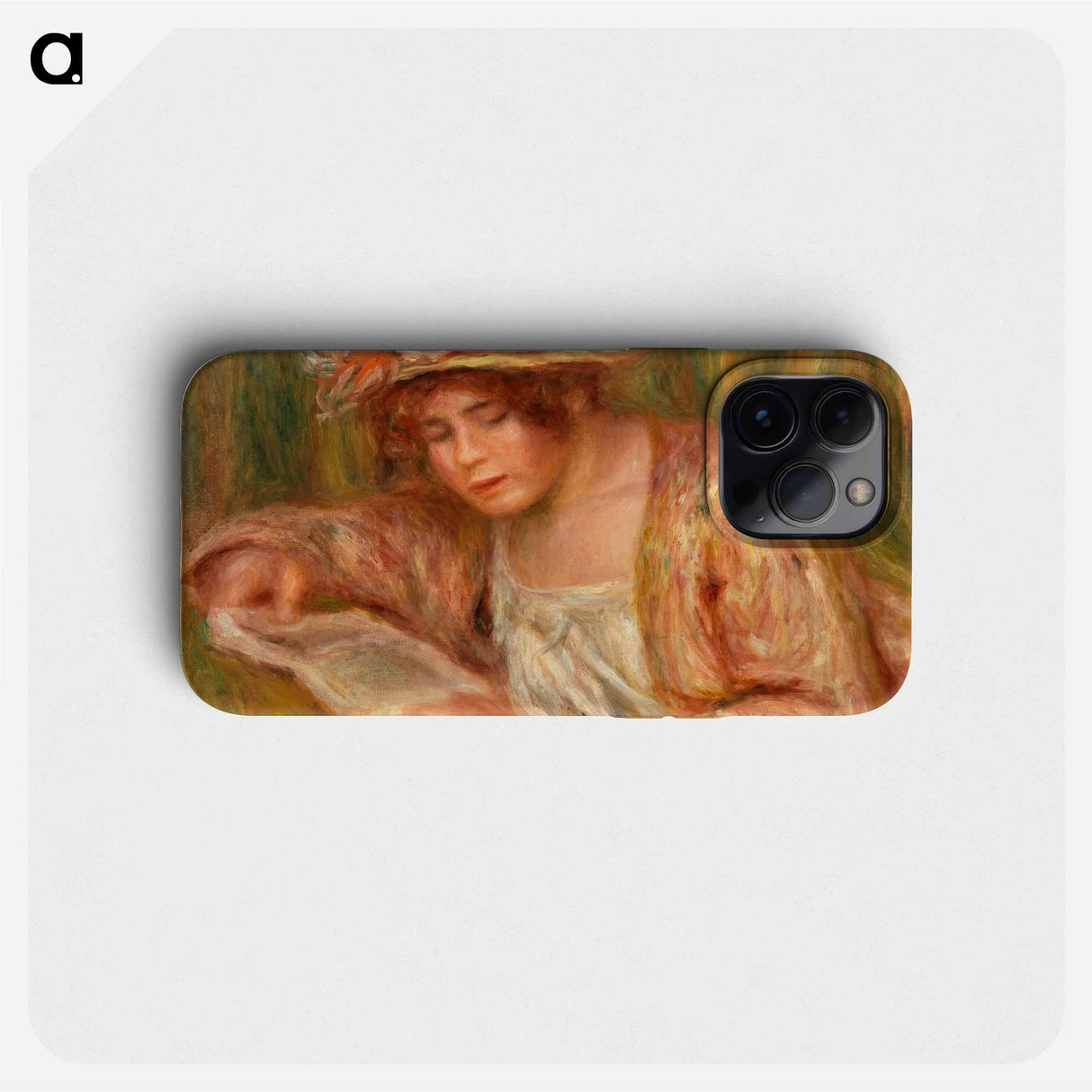 Andrée in a Hat, Reading - Pierre-Auguste Renoir Phone Case.