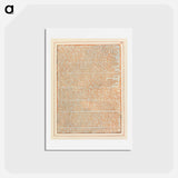 アートポストカード-Jerusalem, Plate 86, "I see thy Form...." - ウィリアム ブレイク Postcard.