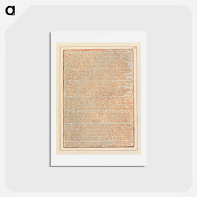 アートポストカード-Jerusalem, Plate 86, "I see thy Form...." - ウィリアム ブレイク Postcard.