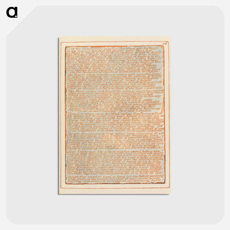 アートポストカード-Jerusalem, Plate 86, "I see thy Form...." - ウィリアム ブレイク Postcard.