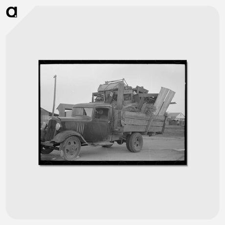 アートポストカード-Truckload of Belongings
 - ラッセル リー Postcard.