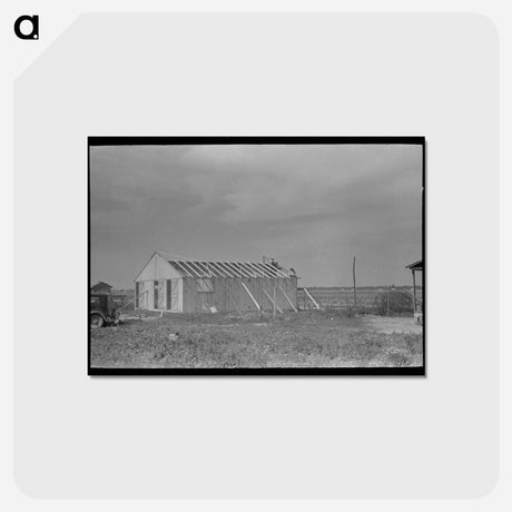 アートポストカード-Barn Erection
 - ラッセル リー Postcard.