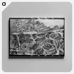 アートパネル-Tire Rims at Junkyard
 - ラッセル リー Canvas.