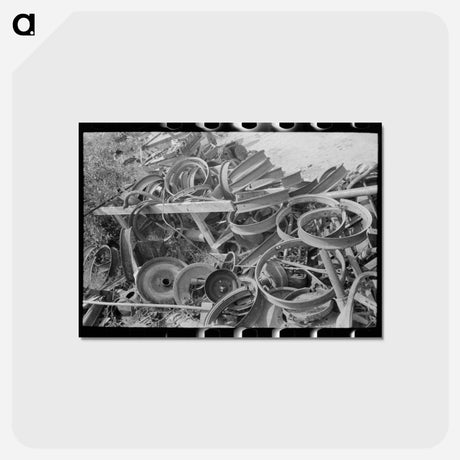 アートポストカード-Tire Rims at Junkyard
 - ラッセル リー Postcard.