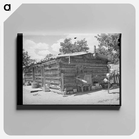 アートパネル-Pie Town Log House
 - ラッセル リー Canvas.