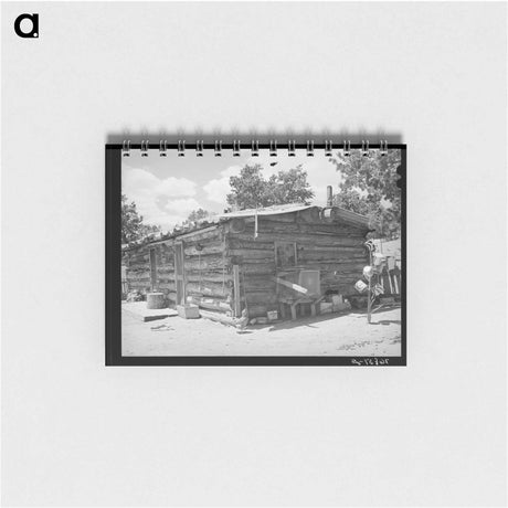 アートメモ帳-Pie Town Log House
 - ラッセル リー Memo.