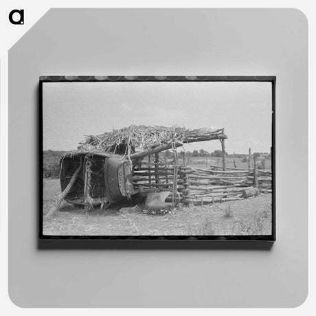 アートパネル-Hogpen of Tenant Farmer
 - ラッセル リー Canvas.