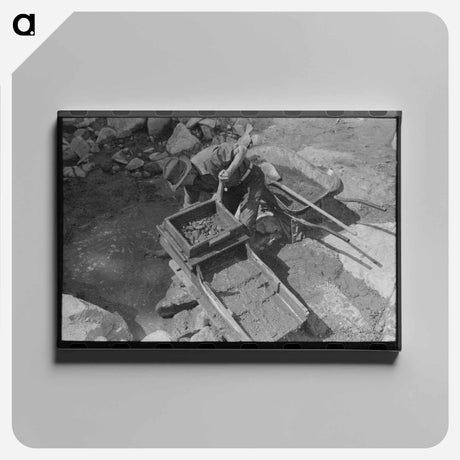 アートパネル-Gold Prospector's Rocker
 - ラッセル リー Canvas.