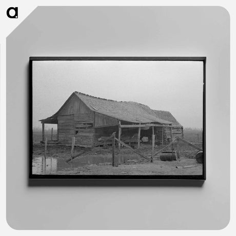 アートパネル-Sharecropper's Barn
 - ラッセル リー Canvas.