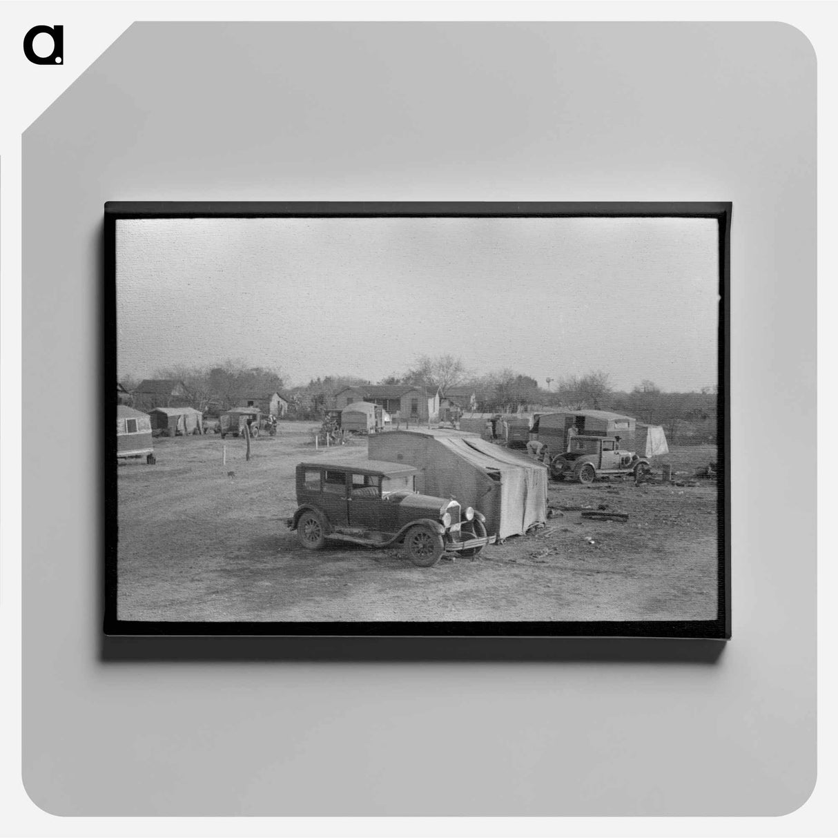 アートパネル-Migrant Camp, Edinburg, Texas
 - ラッセル リー Canvas.