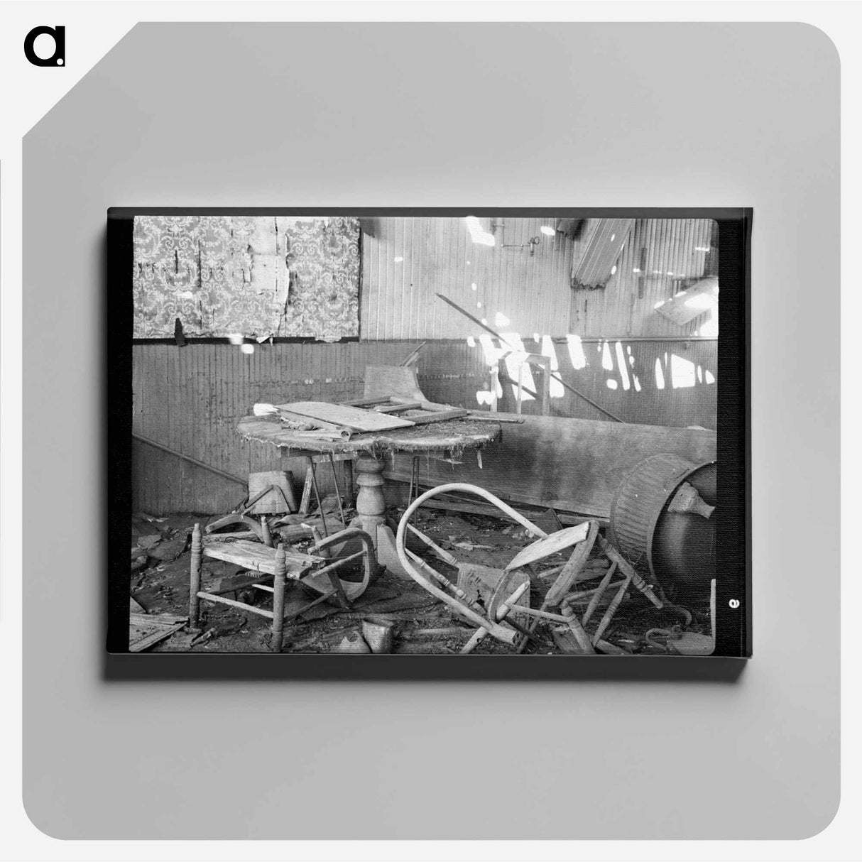 アートパネル-Interior of Old Saloon, Funkley, Minnesota
 - ラッセル リー Canvas.
