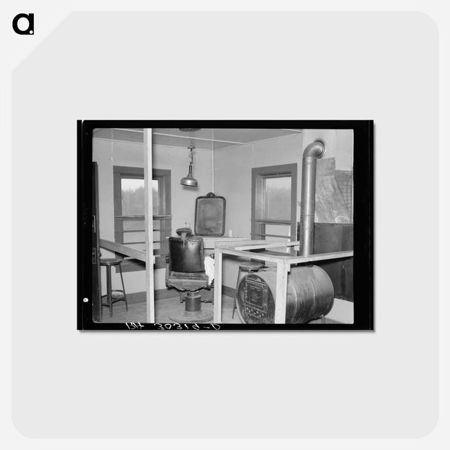 アートポストカード-Barber Shop in a Saloon
 - ラッセル リー Postcard.