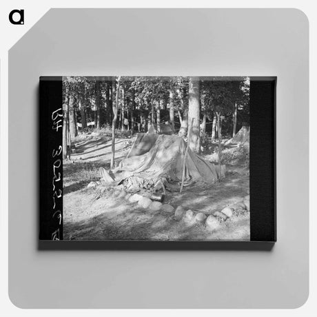 アートパネル-Tent of Indian Blueberry Picker
 - ラッセル リー Canvas.