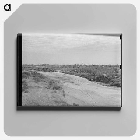 アートパネル-Wagon Tracks, Dry Riverbed
 - ラッセル リー Canvas.