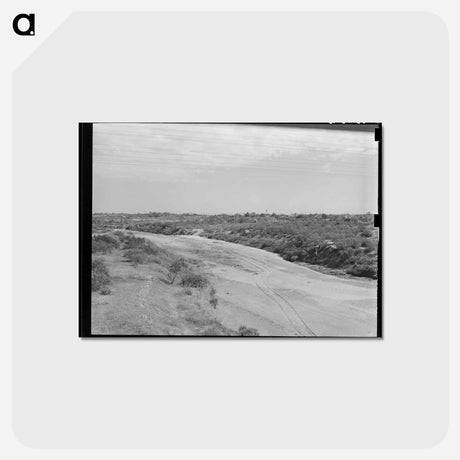 アートポストカード-Wagon Tracks, Dry Riverbed
 - ラッセル リー Postcard.
