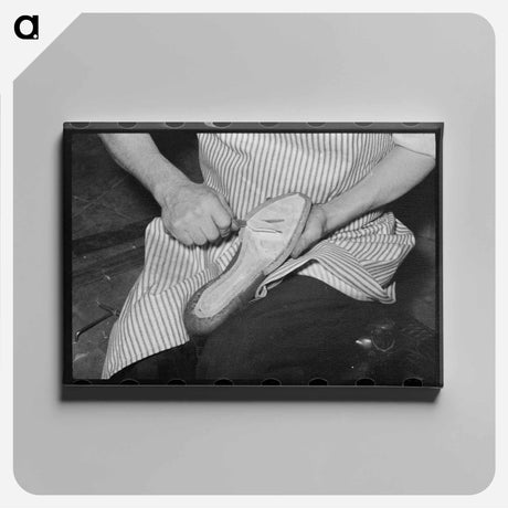 アートパネル-Cowboy Bootmaking
 - ラッセル リー Canvas.