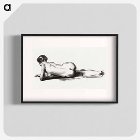アートポスター-Nude Study, Woman Lying Prone
 - ボストン公共図書館 Poster.
