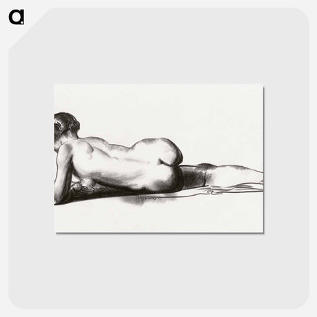 アートポストカード-Nude Study, Woman Lying Prone
 - ボストン公共図書館 Postcard.