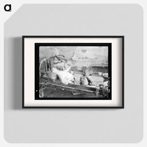 アートポスター-Bedroom in an Indiana Farmhouse After the Flood
 - ラッセル リー Poster.