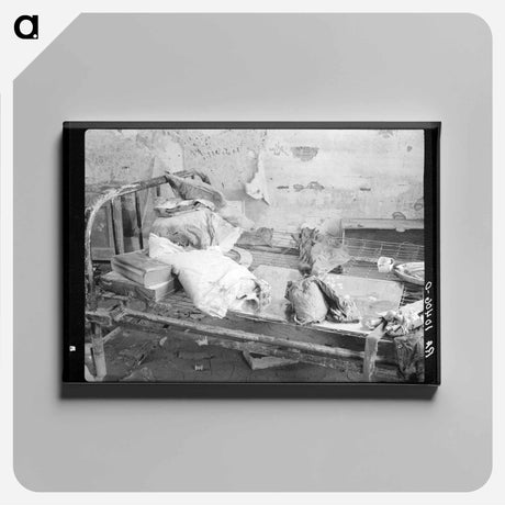 アートパネル-Bedroom in an Indiana Farmhouse After the Flood
 - ラッセル リー Canvas.