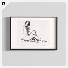 アートポスター-Nude on Flowered Cushion
 - ボストン公共図書館 Poster.