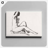 アートパネル-Nude on Flowered Cushion
 - ボストン公共図書館 Canvas.