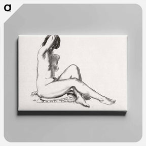 アートパネル-Nude on Flowered Cushion
 - ボストン公共図書館 Canvas.