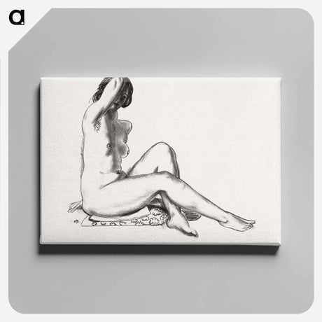 アートパネル-Nude on Flowered Cushion
 - ボストン公共図書館 Canvas.