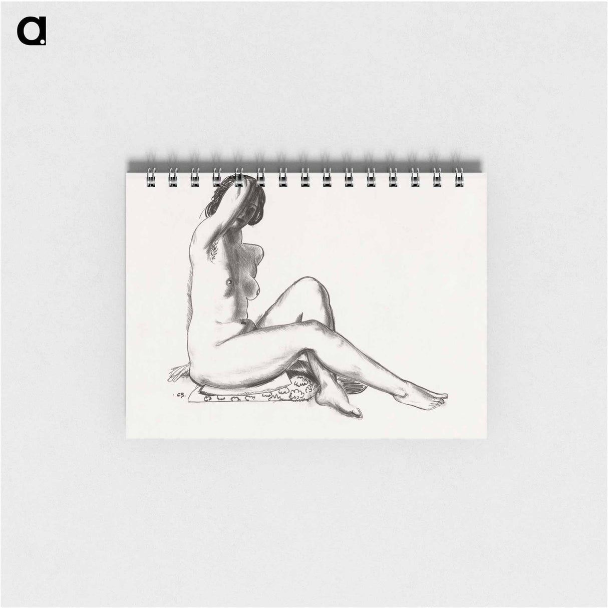 アートメモ帳-Nude on Flowered Cushion
 - ボストン公共図書館 Memo.