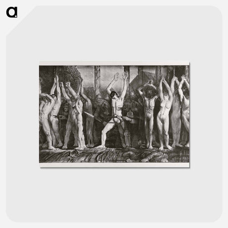 アートポストカード-The Barricade, First Stone
 - ボストン公共図書館 Postcard.