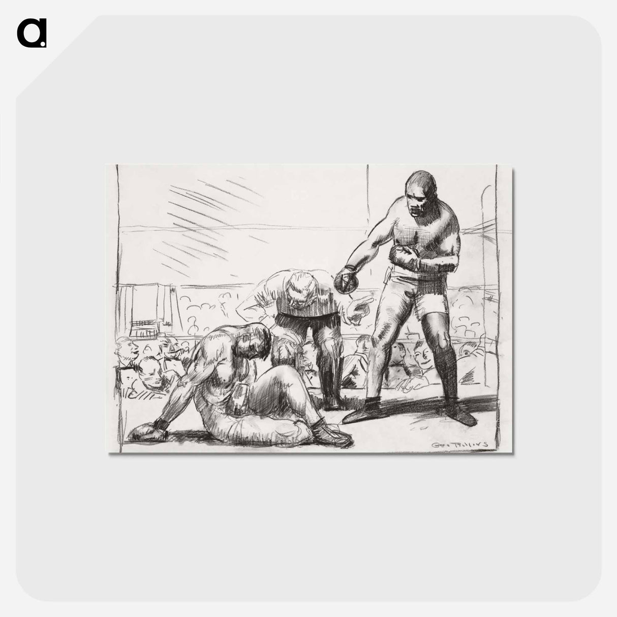 アートポストカード-A Knock Down
 - ボストン公共図書館 Postcard.