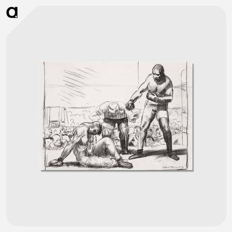 アートポストカード-A Knock Down
 - ボストン公共図書館 Postcard.