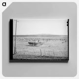 アートパネル-Rancher Feeding Hay
 - ラッセル リー Canvas.