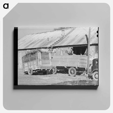 アートパネル-Unloading Corn Stover
 - ラッセル リー Canvas.