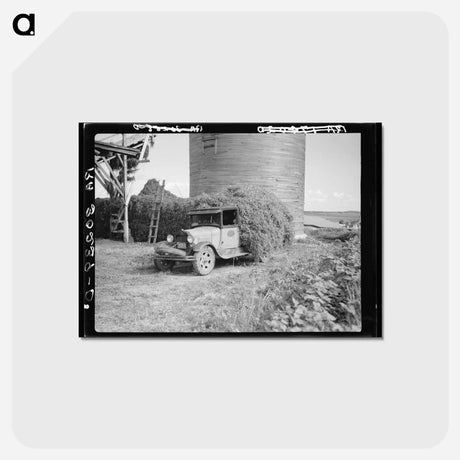 アートポストカード-Unloading Pea Vines
 - ラッセル リー Postcard.