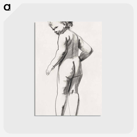 アートポストカード-Nude child - ボストン公共図書館 Postcard.