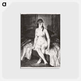 アートポストカード-Evening, Nude on Bed
 - ボストン公共図書館 Postcard.