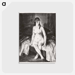 アートポストカード-Evening, Nude on Bed
 - ボストン公共図書館 Postcard.