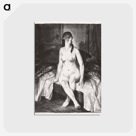 アートポストカード-Evening, Nude on Bed
 - ボストン公共図書館 Postcard.