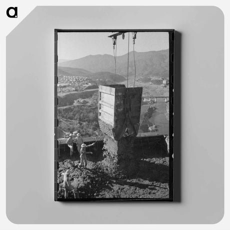 アートパネル-Shasta Dam Construction
 - ラッセル リー Canvas.