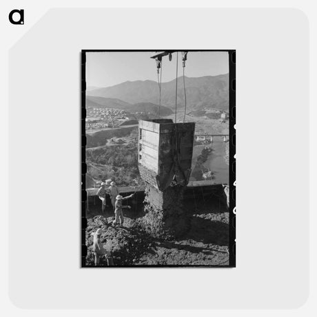 アートポストカード-Shasta Dam Construction
 - ラッセル リー Postcard.