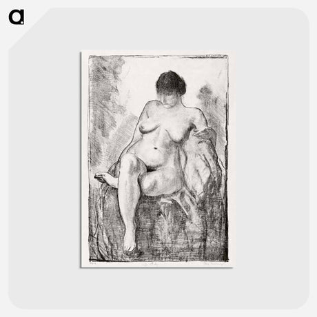 アートポストカード-Nude Woman Seated
 - ボストン公共図書館 Postcard.