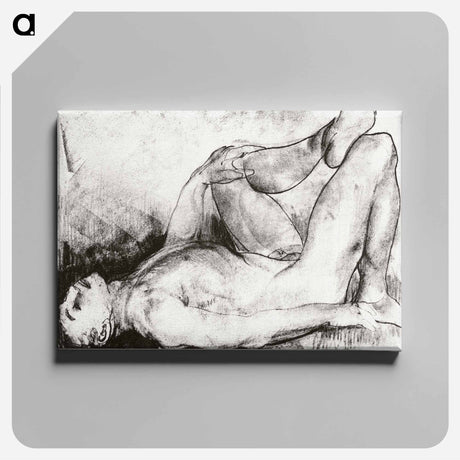 アートパネル-Man on his back, nude
 - ボストン公共図書館 Canvas.