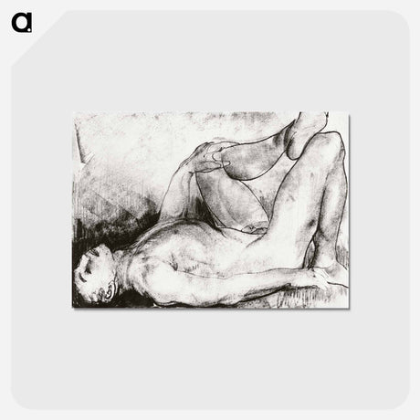 アートポストカード-Man on his back, nude
 - ボストン公共図書館 Postcard.