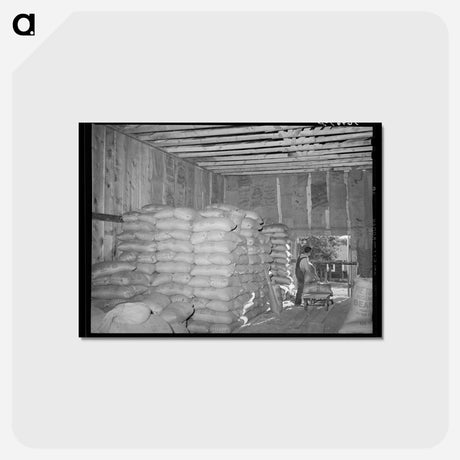 アートポストカード-Bean Warehouse Interior
 - ラッセル リー Postcard.