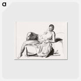 アートポストカード-Nude on a Couch
 - ボストン公共図書館 Postcard.