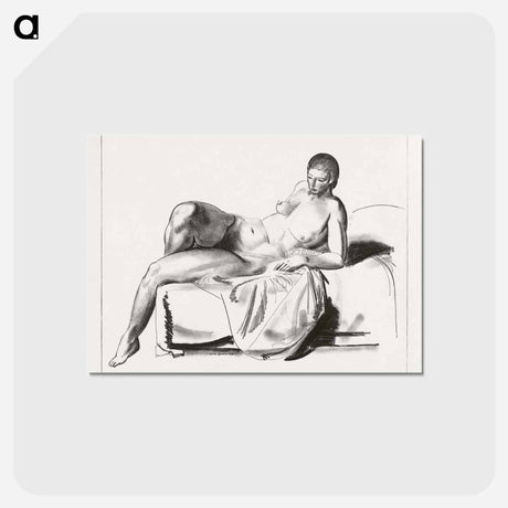 アートポストカード-Nude on a Couch
 - ボストン公共図書館 Postcard.