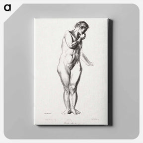 アートパネル-Nude Study with Hand to Mouth
 - ボストン公共図書館 Canvas.
